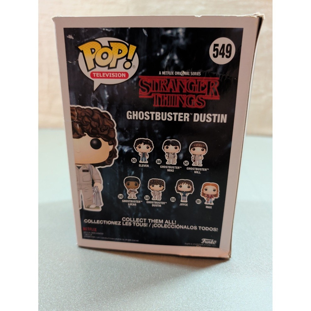 Funko Pop Stranger Things Ghostbuster Dustin 549 Vinyl Figure Netflix Original - Picture 4 of 7